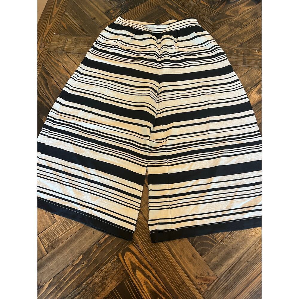 Cottage Core Wide Leg Pant Women Medium Lagenlook Boho Hippie Crop Beach Cruise